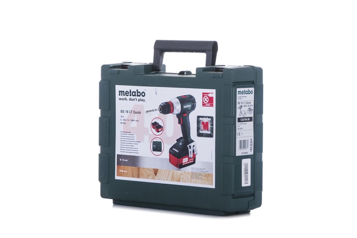 Аккумуляторная дрель-винтоверт Metabo BS 18 LT Quick 602104500