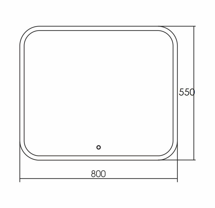 Зеркало Grossman Comfort 80x55 см с подсветкой