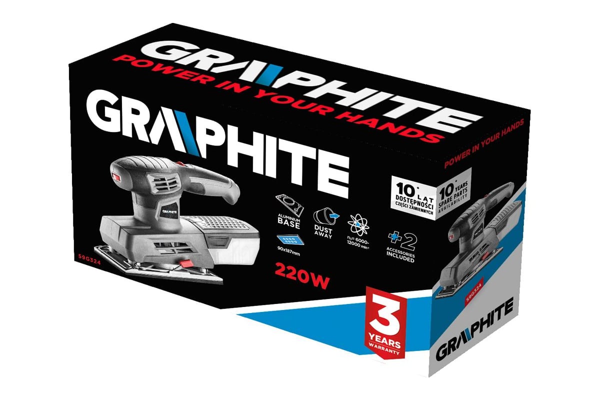 Вибрационная шлифовальная машина Graphite 59G324