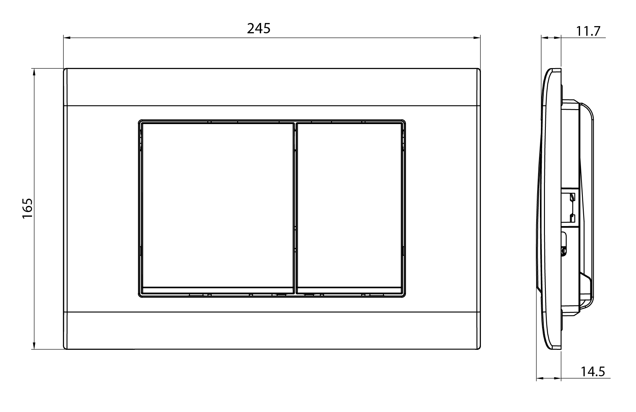 Кнопка смыва Charus Minimalista FP.310.12.01 белый матовый