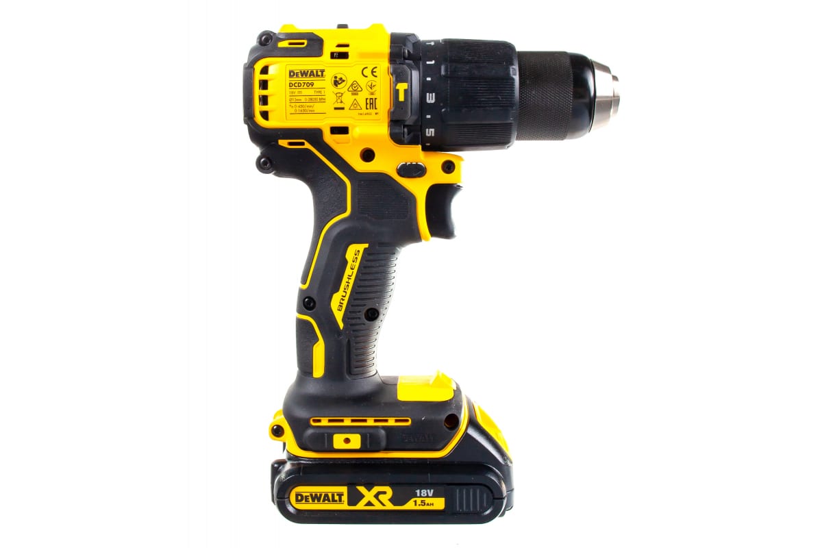 Компактная ударная дрель-шуруповерт DeWalt 18В DCD709S2T