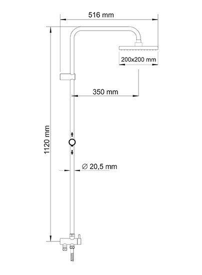 Душевой гарнитур WasserKRAFT A040 светлая бронза