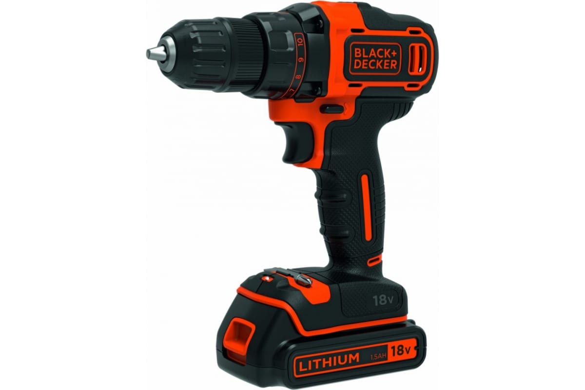 Аккумуляторная дрель-шуруповерт Black&Decker BDCDD186K1B