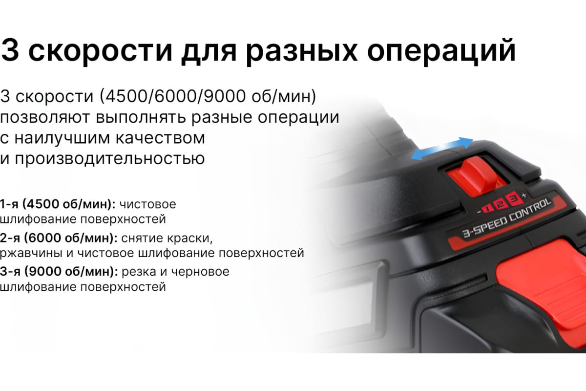 Бесщеточная угловая шлифмашина Keyang DG20BLH-125SV (Bare)