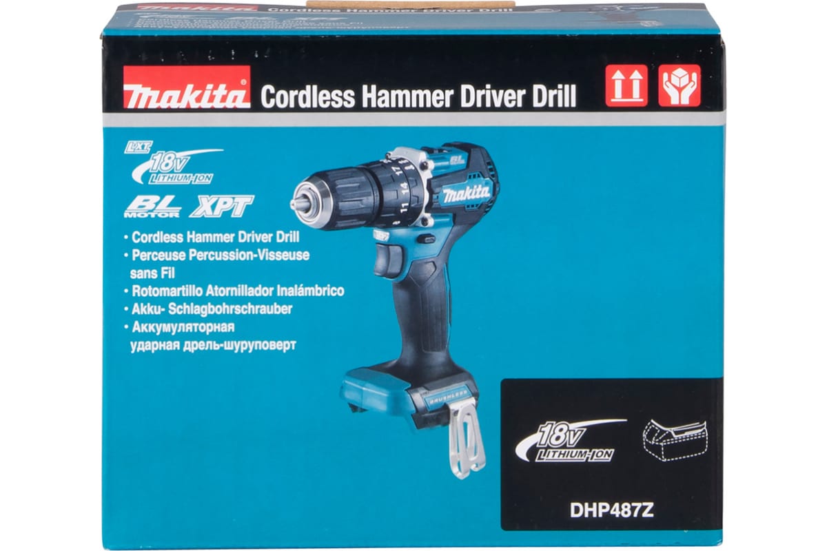 Аккумуляторная ударная дрель-шуруповерт Makita DHP487Z