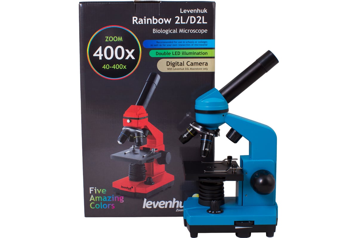 Микроскоп Levenhuk Rainbow 2L Azure 69037