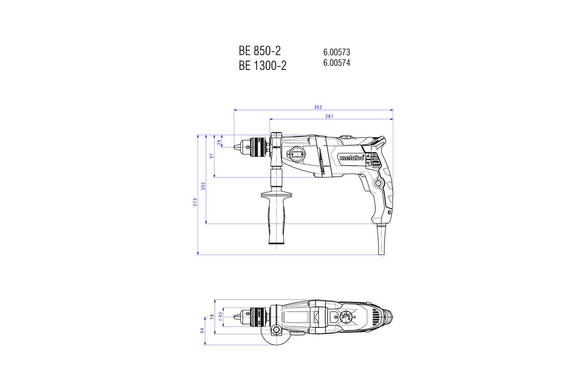 Дрель Metabo BEV 1300-2 600574810