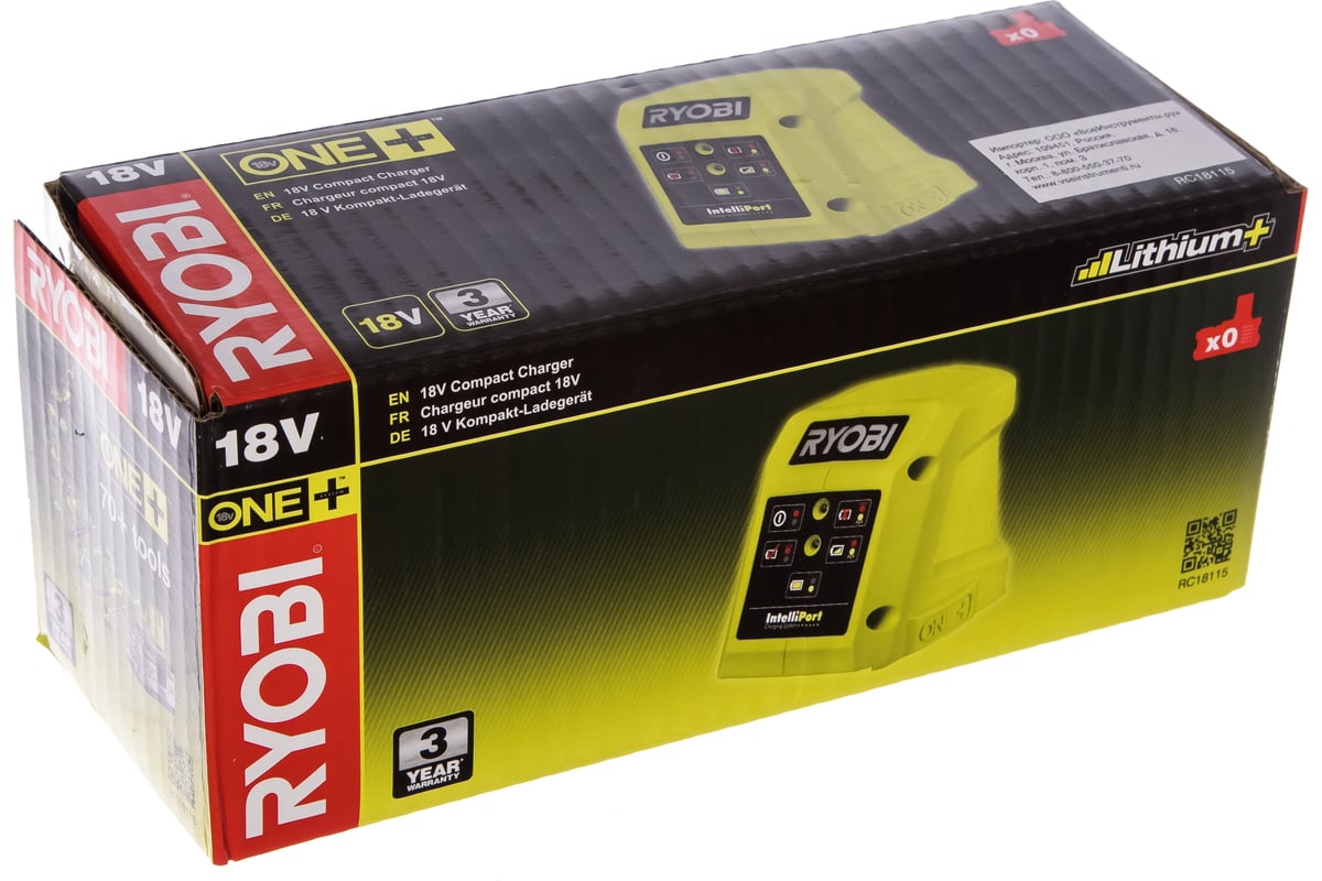 Зарядное устройство 18В ONE+ RC18115 Ryobi 5133003589