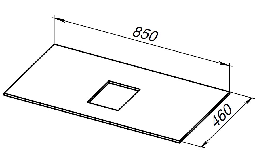 Столешница Allen Brau Infinity 85 см graphite structure, 1.21011.GR-S