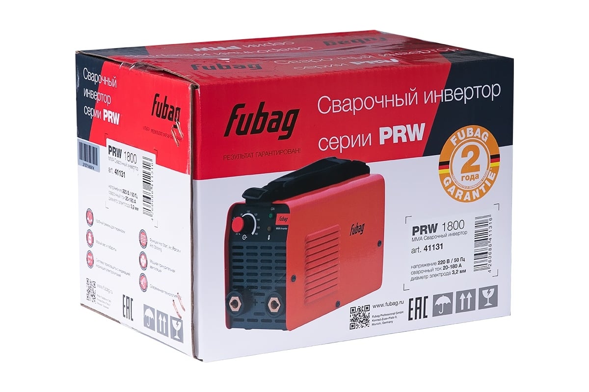 Инвертор ММА сварки Fubag PRW, 1800 41131