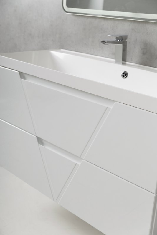 Тумба с раковиной BelBagno Vittoria 100 см Bianco Opaco