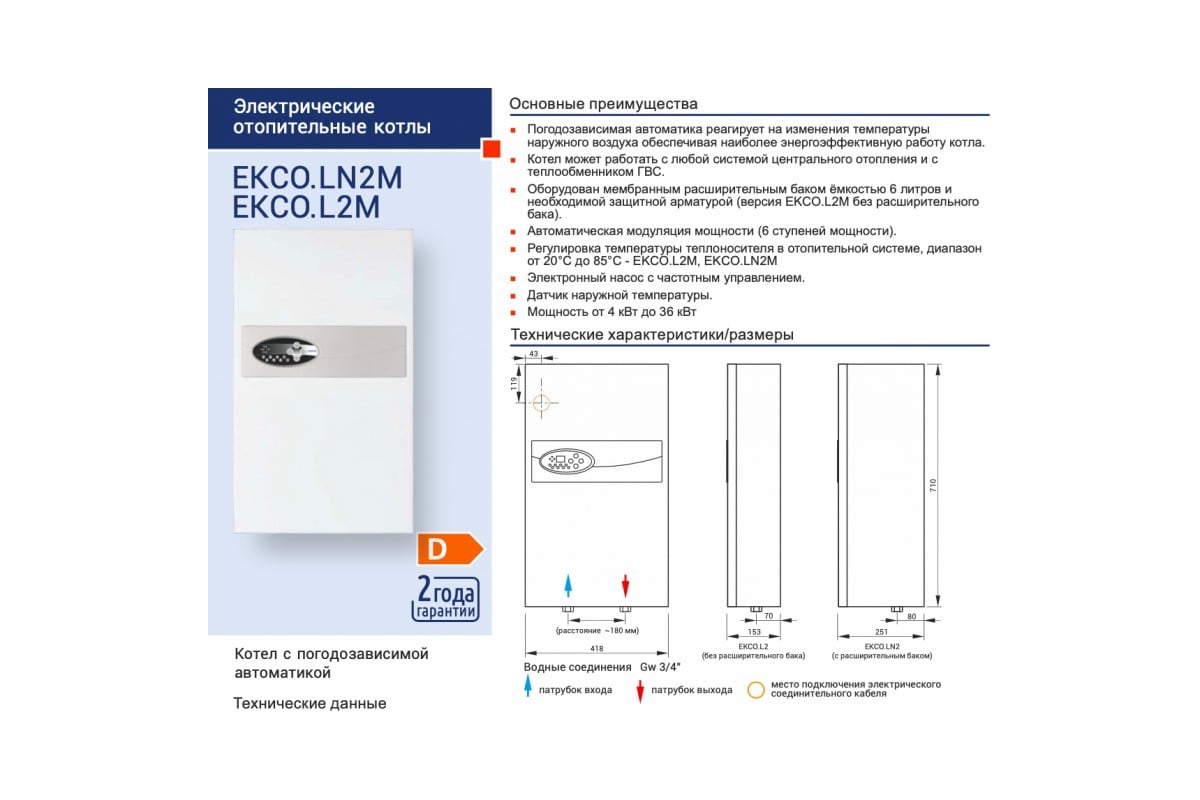 Электрокотел Kospel 24 кВт EKCO.L2M-24