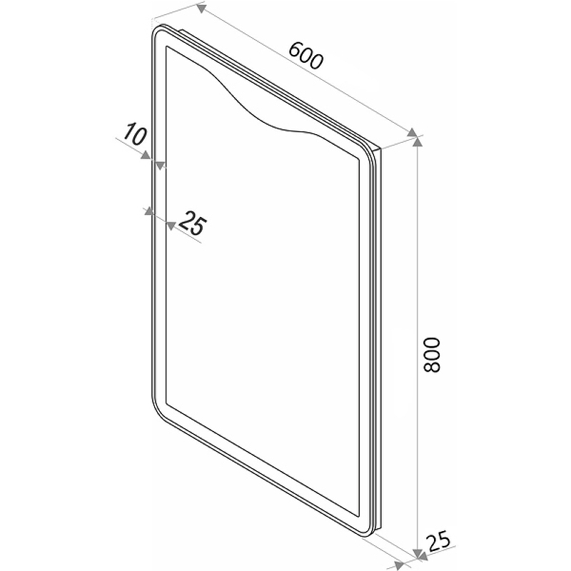 Зеркало Континент Amaze LED 60x80 см с подсветкой ЗЛП481