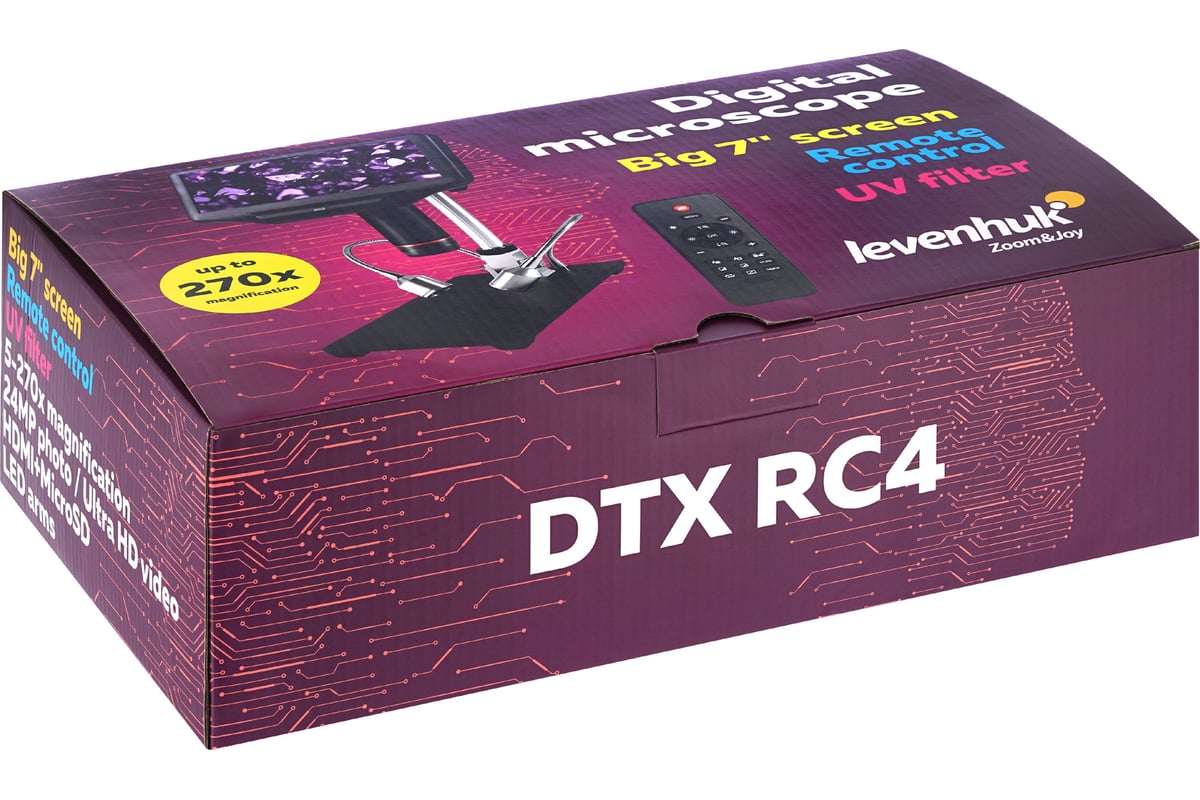 Микроскоп с дистанционным управлением Levenhuk DTX RC4 76824