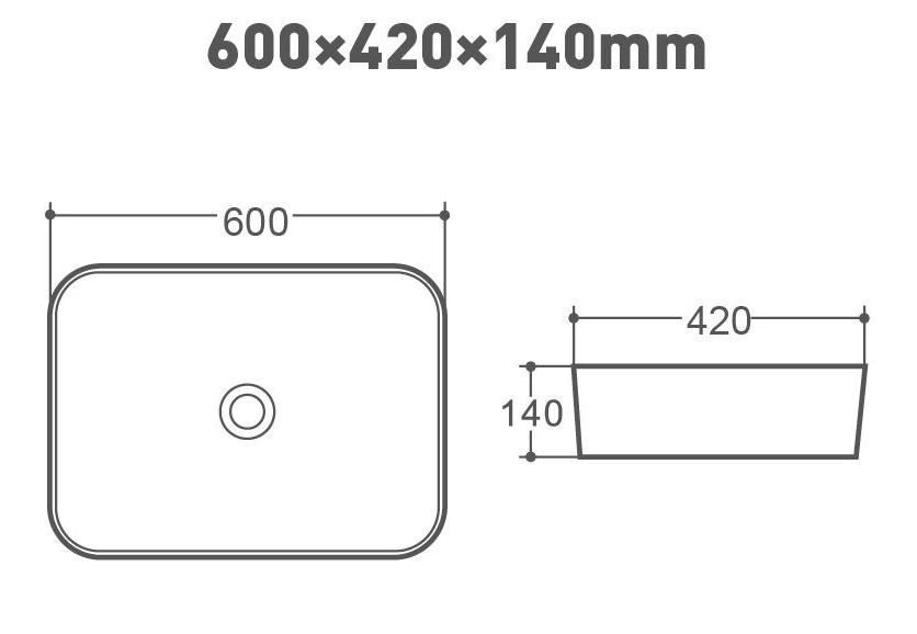 Раковина Art&Max AM310-T 60 см белый