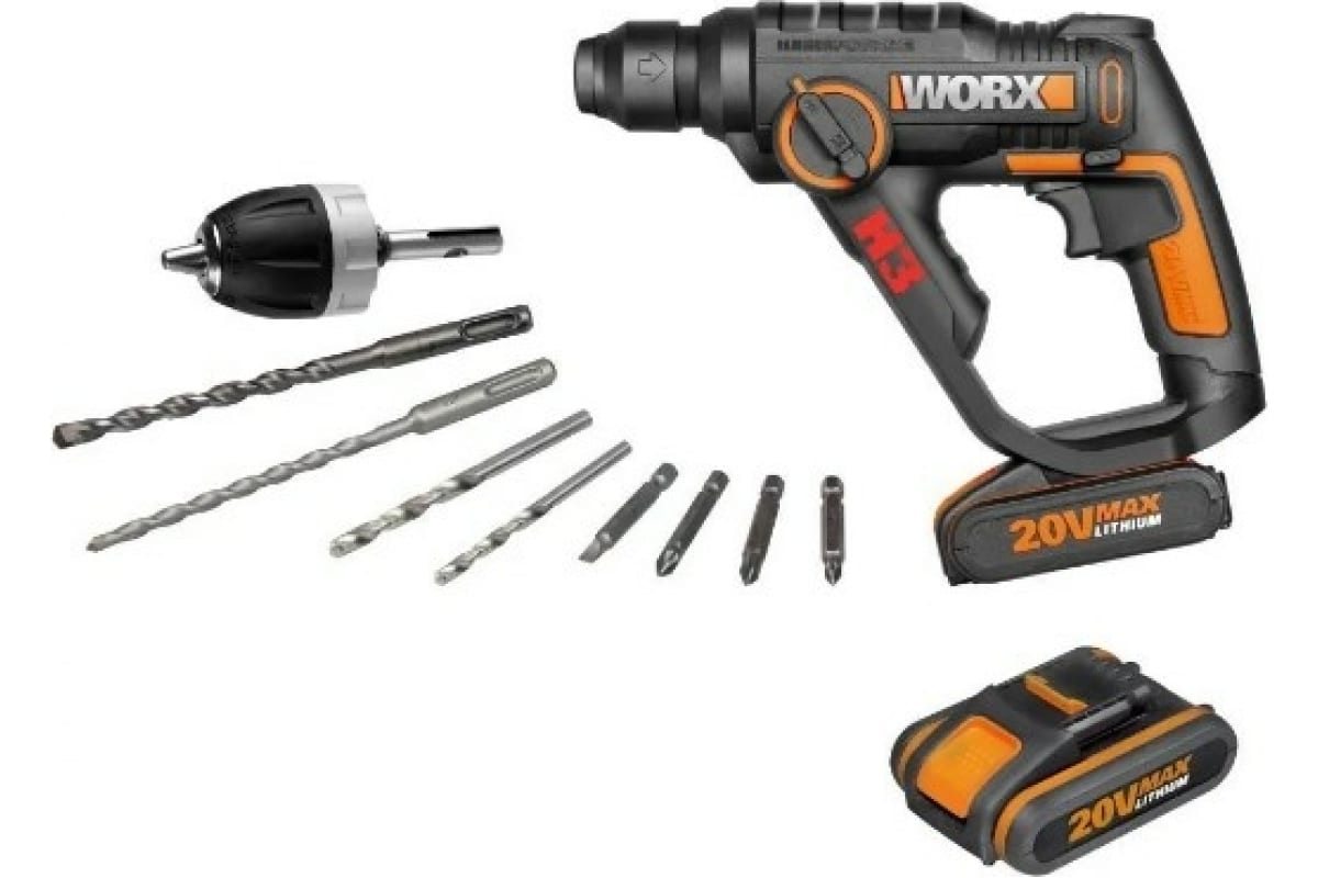 Аккумуляторный перфоратор Worx WX390.1