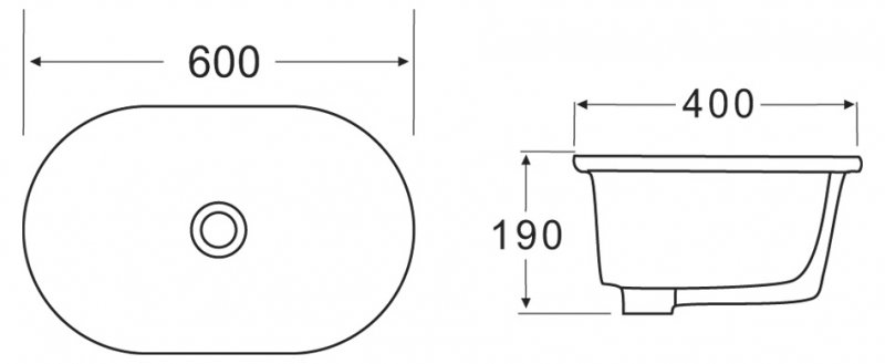 Раковина BelBagno BB1004 60 см