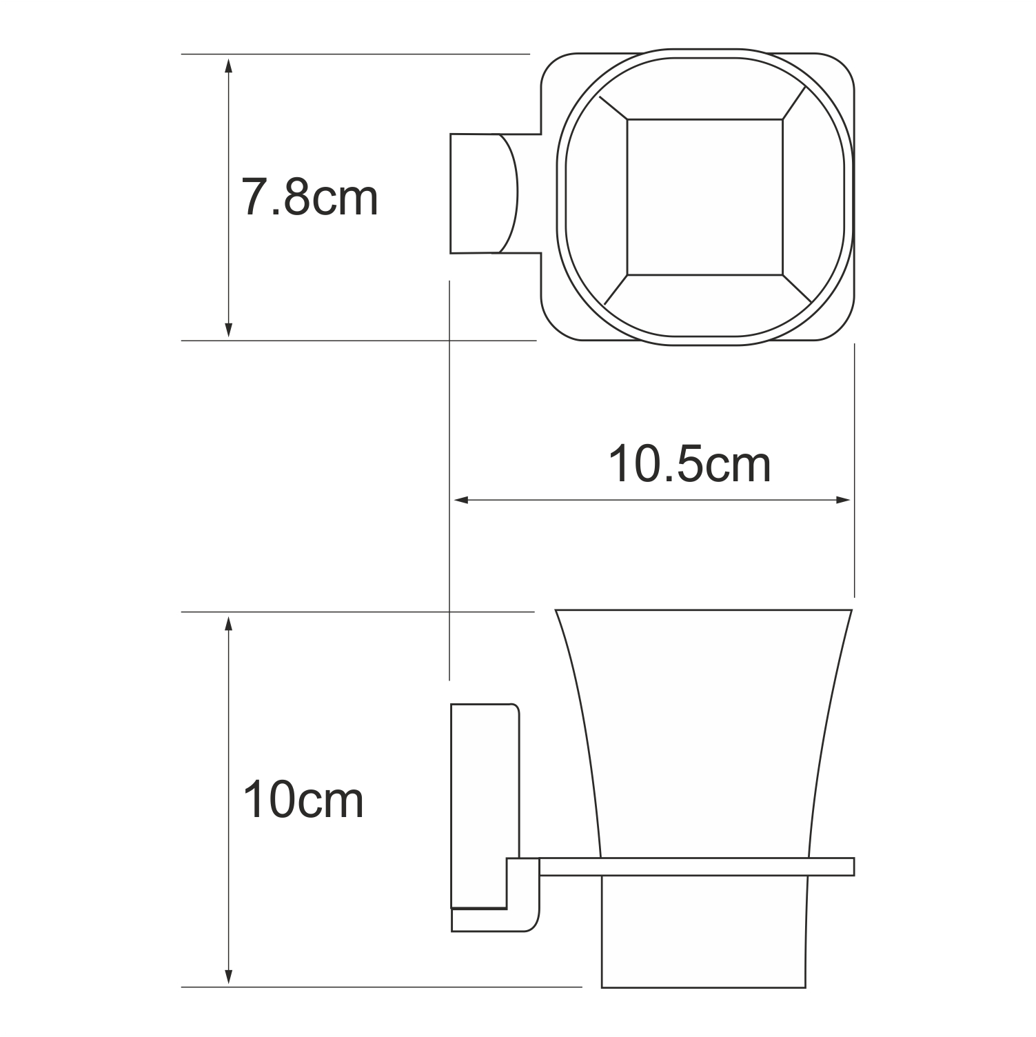 Держатель для стакана WasserKRAFT Leine K-5028WHITE белый