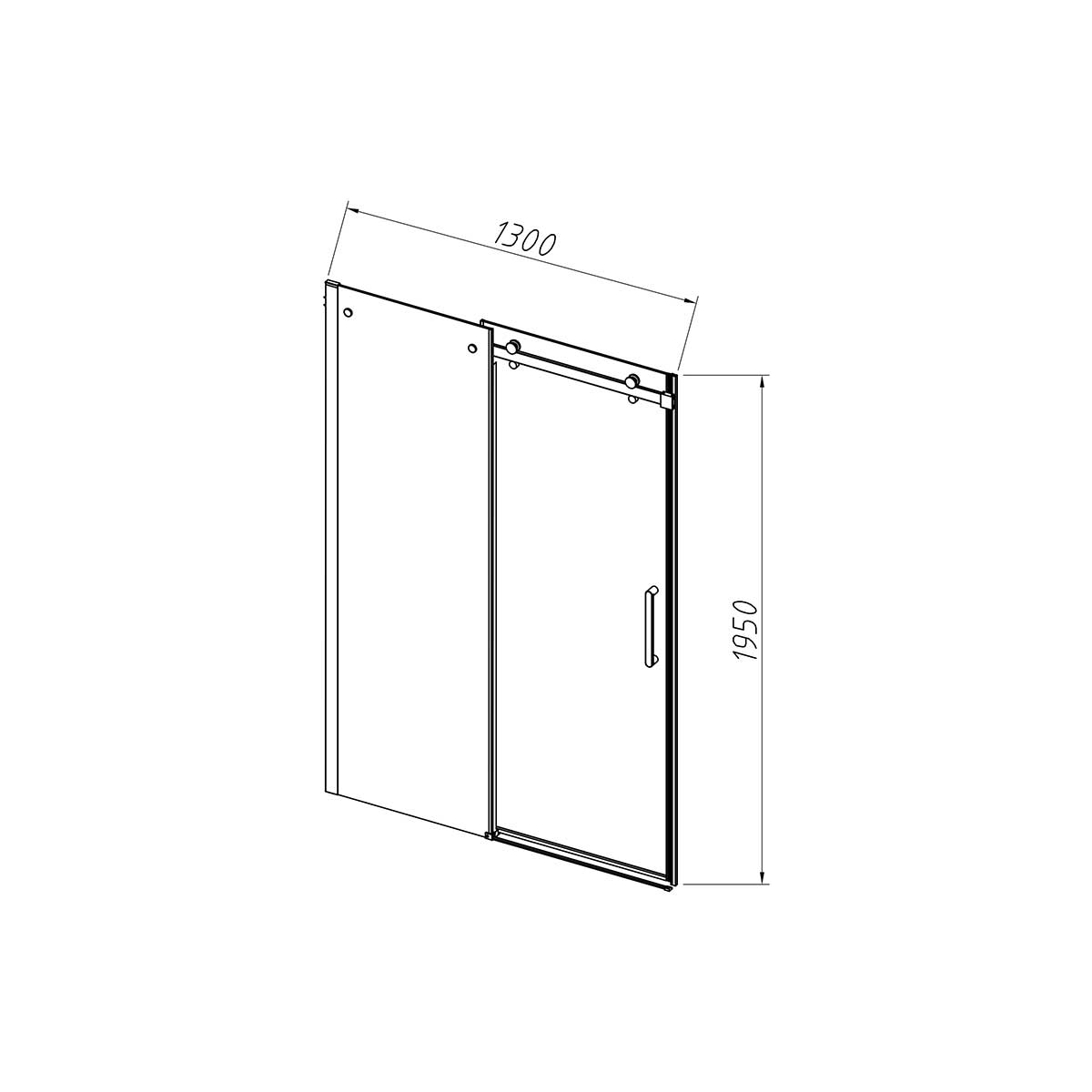 Душевая дверь Vincea Como-N VDS-4CN130CLB 130x195 черный, прозрачная