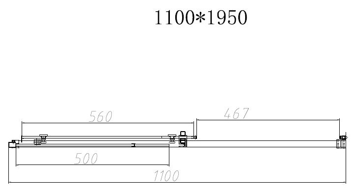 Душевая дверь Vincea Slim-N VDS-4SN110CL 110x195 хром, прозрачная