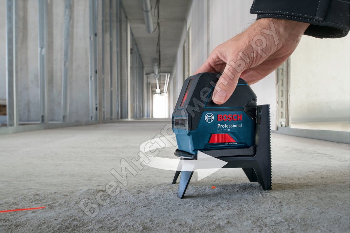 Комбинированный лазерный нивелир Bosch GCL 2-50 + RM1 + BM3 + LR6 + кейс 0.601.066.F01