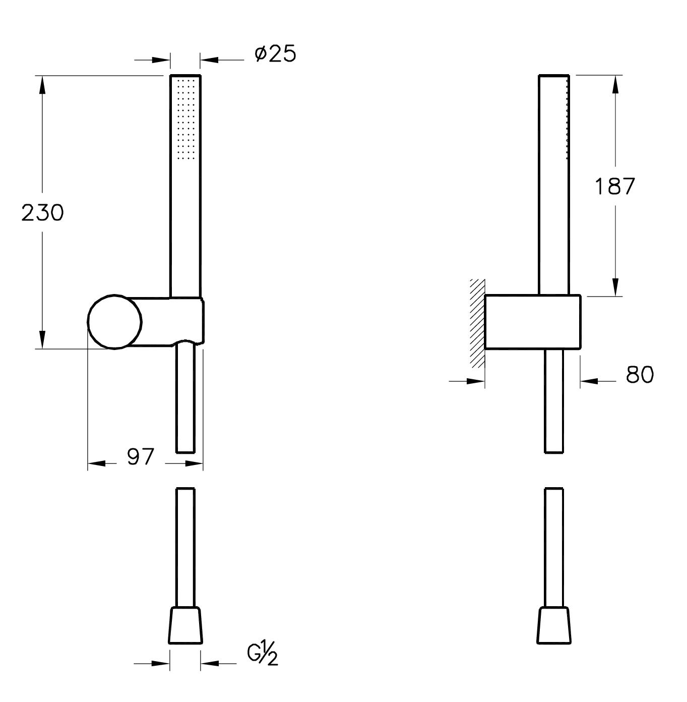 Душевой гарнитур Vitra Origin 1F A4554326 медь