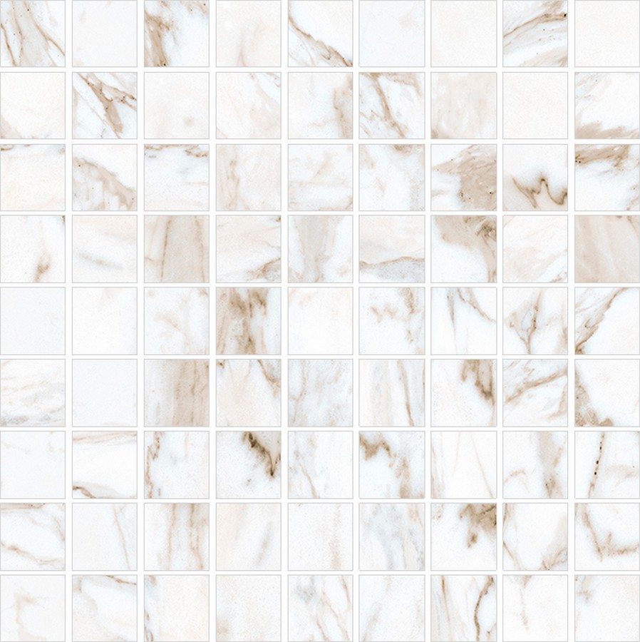 Мозаика Kerranova Marble Trend Calacatta 30x30 см, K-1001/LR/m01/300x300x10