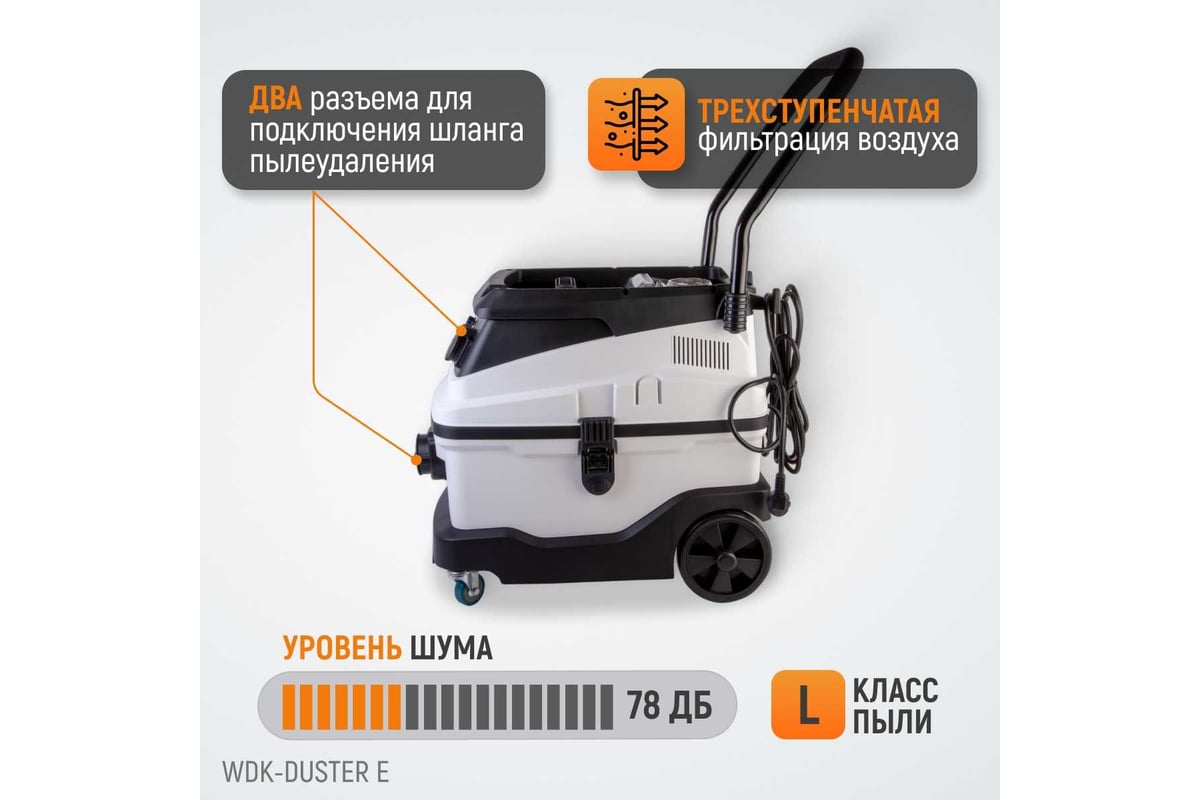 Промышленный пылесос Wiederkraft WDK-DUSTER E