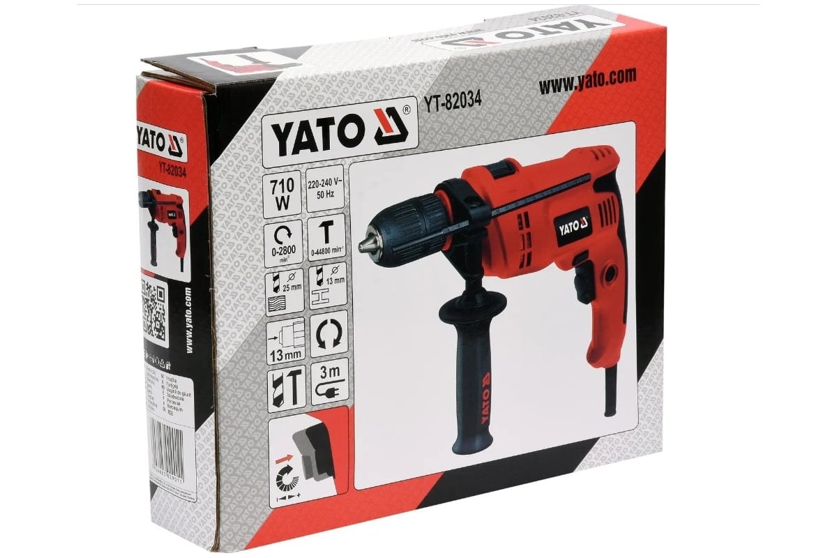 Ударная дрель Yato 710 Вт YT-82034