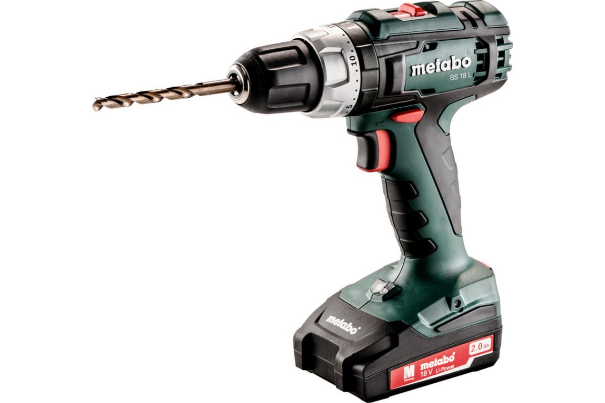 Аккумуляторная дрель Metabo BS 18 L 50 Нм, 2x2 Ач, кейс 602321500