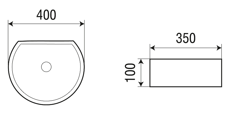 Раковина WeltWasser ELBACH 3041 40 см, 10000004569 белый глянец