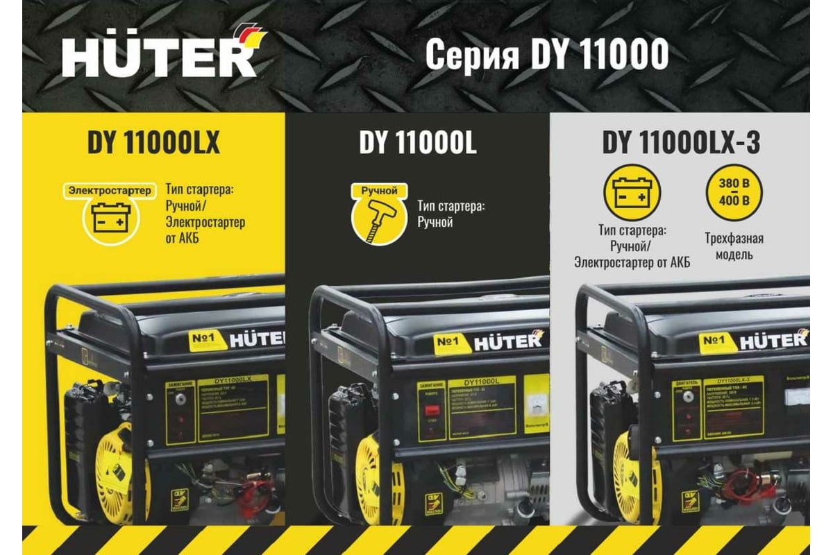 Электрогенератор Huter DY11000L 64/1/71