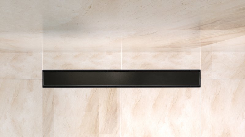 Душевой лоток Belbagno Luce BB-LD-LUCE-80-NERO 80 см, комб.затвор, решетка под плитку, черный матовый