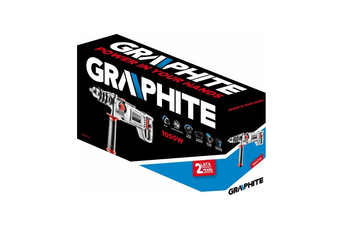 Ударная дрель Graphite 58G712