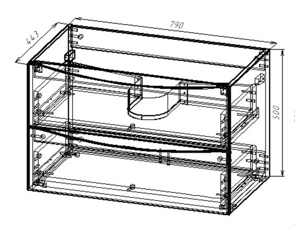 Тумба с раковиной Vincea Mia 80 см (под раковину VCB-3M800) V.Oak