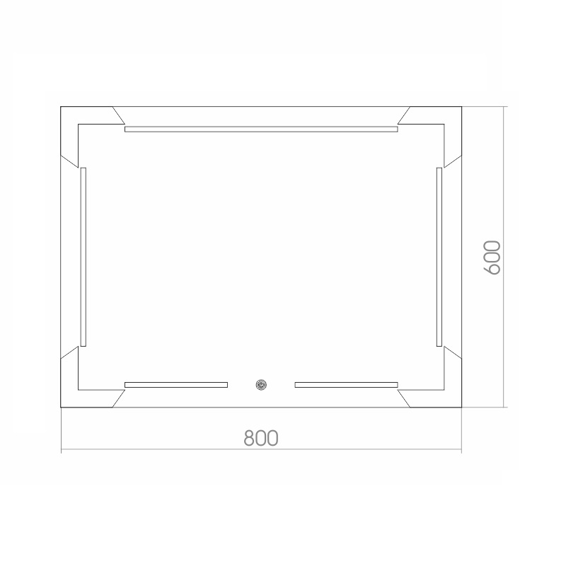 Зеркало Azario Крокус 80x60 см ФР-00001350 с подсветкой