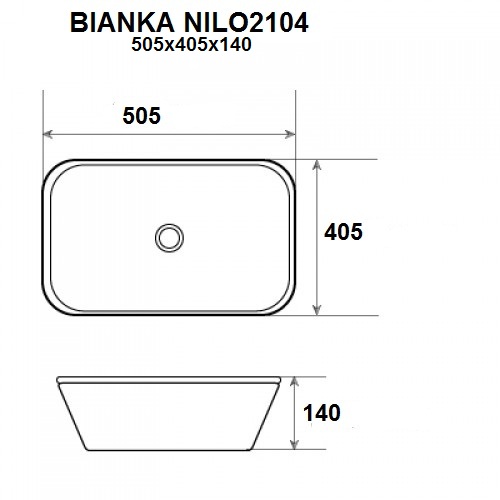 Раковина Nilo Bianka 2104 50.5 см