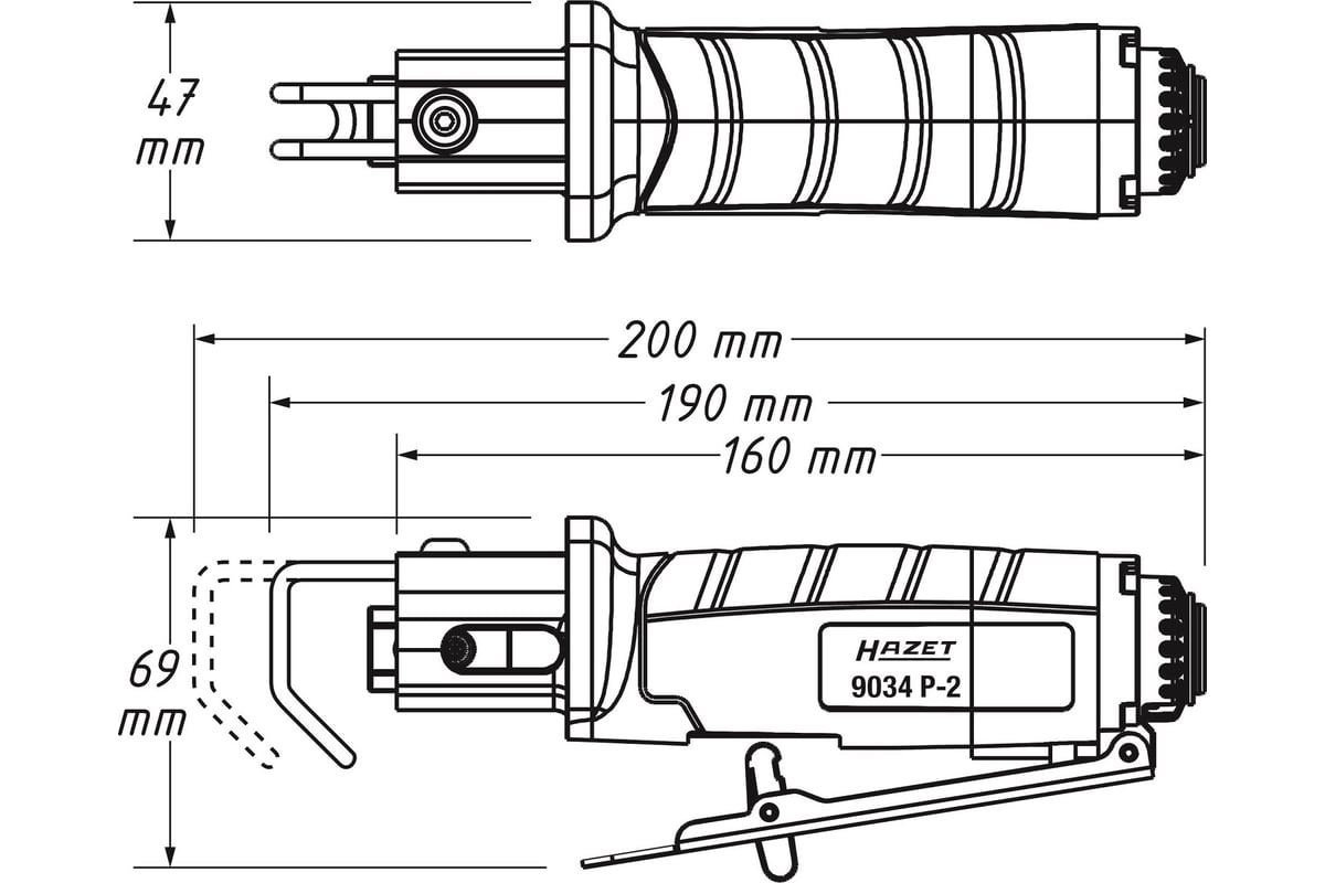 Пневмолобзик Hazet 9034P-2