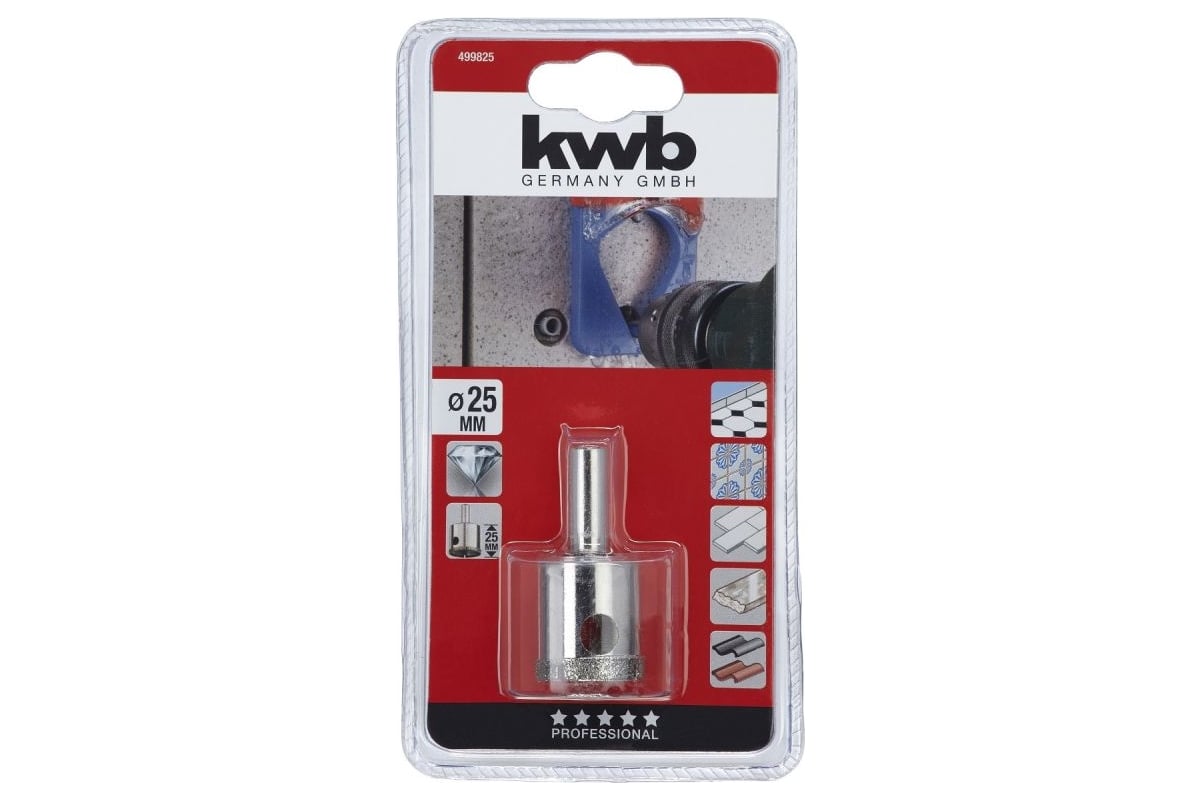 Коронка алмазная 25мм KWB 4998-25