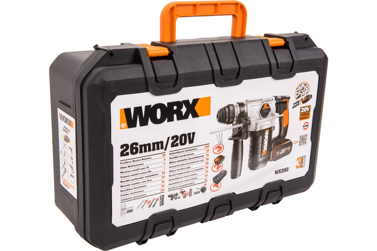 Аккумуляторный перфоратор Worx WX392