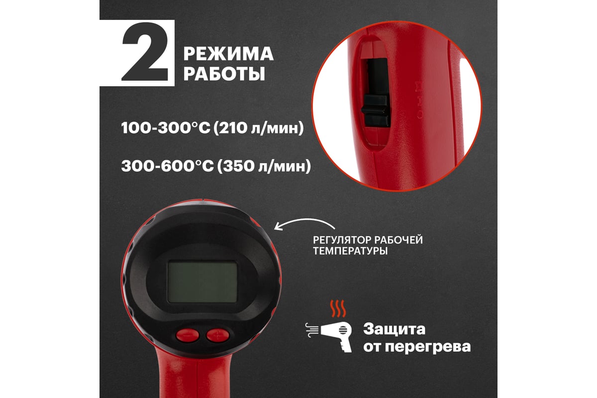 Строительный фен Rexant 12-0053