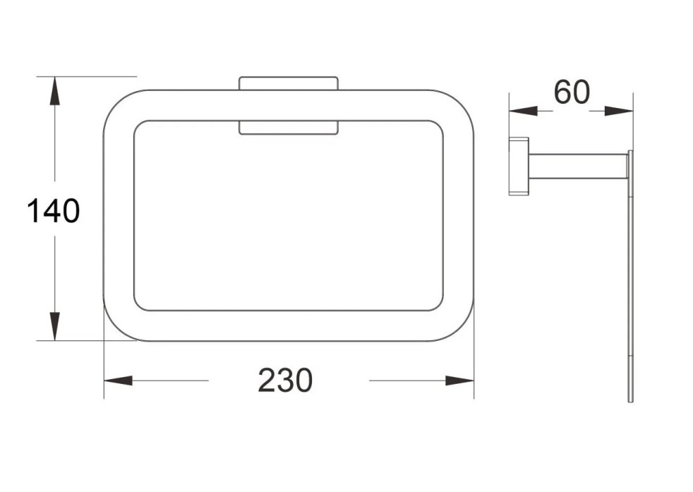 Полотенцедержатель Belz B90304 кольцо, черный