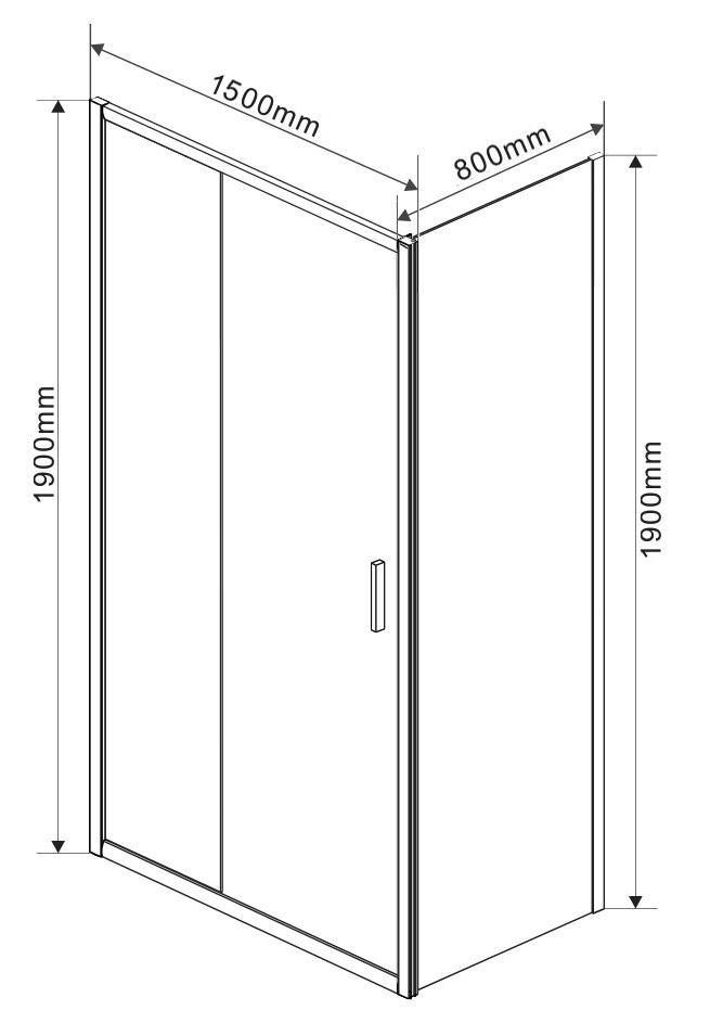 Душевой уголок Vincea Garda VSR-1G8015CLB 150x80 черный, прозрачный