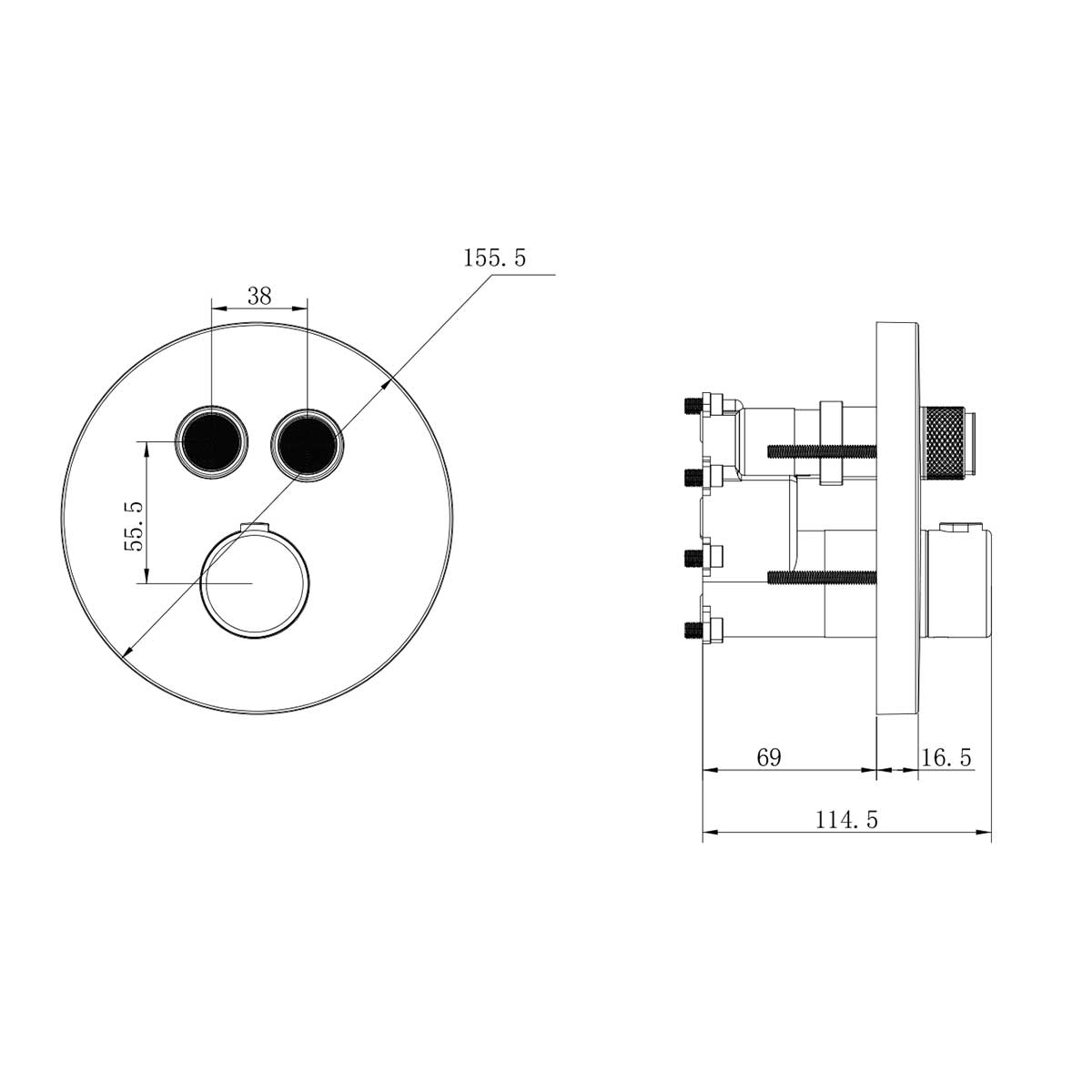 Душевой набор Vincea Inspire VSFW-3I22MT3RMB термостат, черный