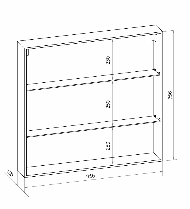 Зеркальный шкаф Континент Allure LED 100x80 с подсветкой, МВК044