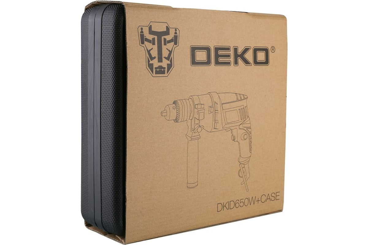 Ударная дрель Deko DKID650W в кейсе 063-4092