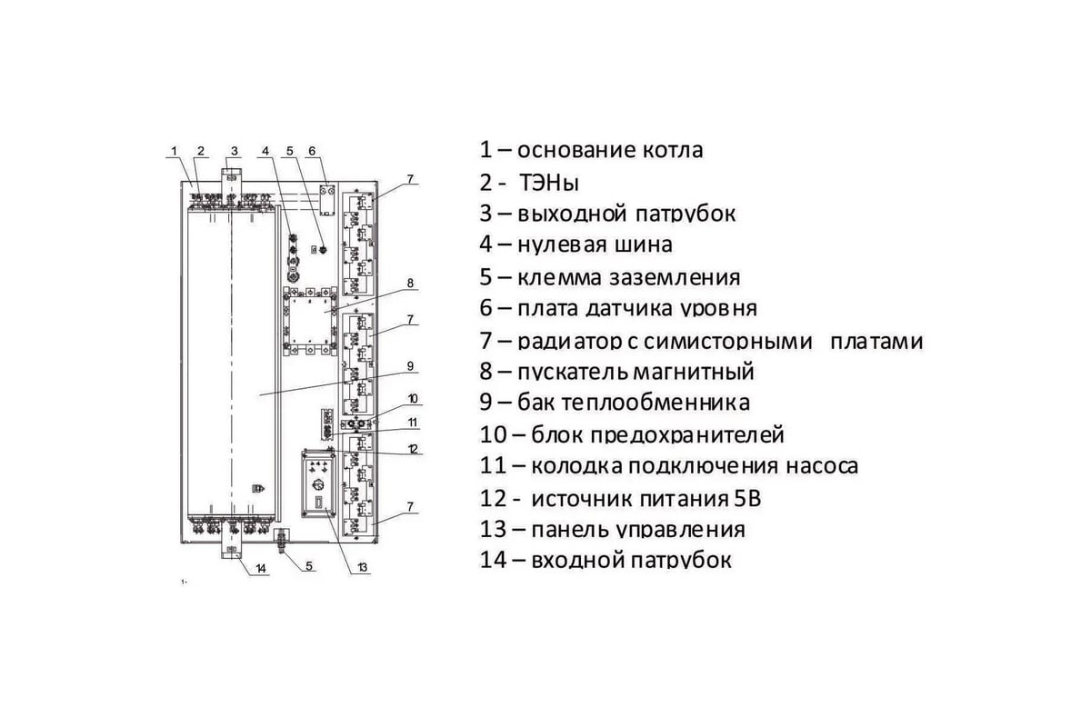 Электрокотел РЭКО 99 кВт, 380 В 100П 46012341007