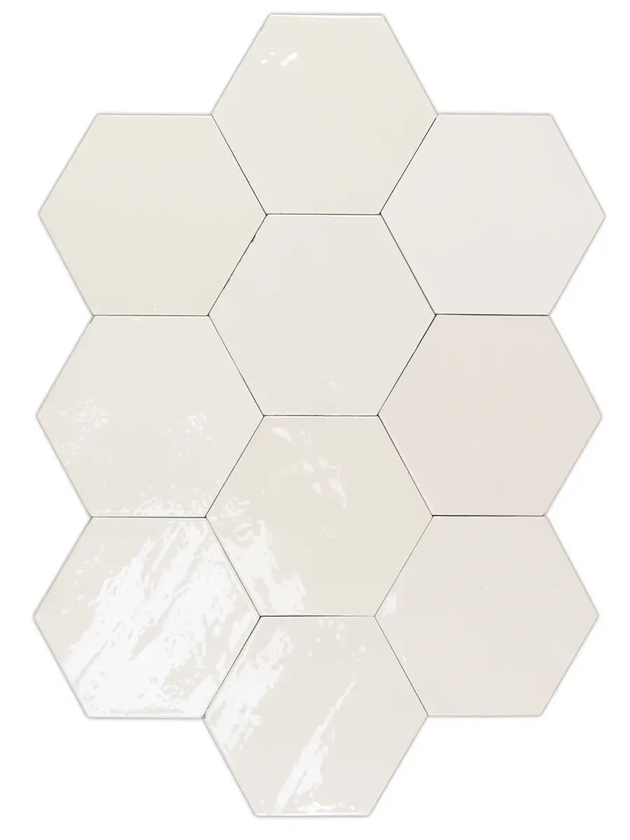 Плитка WOW Zellige Hexa White 10,8x12,4 см, 122078