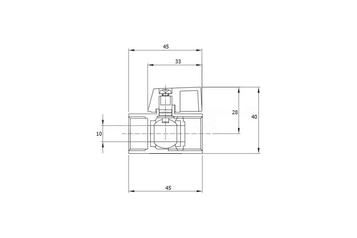 Шаровой кран REMER мини 372FF12RB