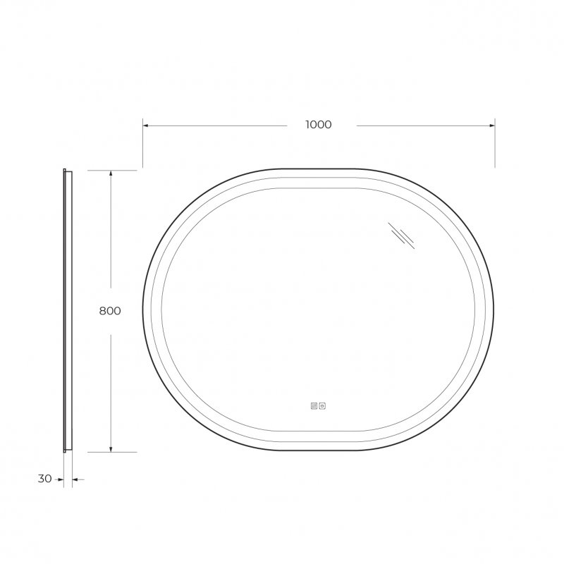 Зеркало Cezares Giubileo 100x80 см с подсветкой, подогревом CZR-SPC-GIUBILEO-1000-800-TCH-WARM